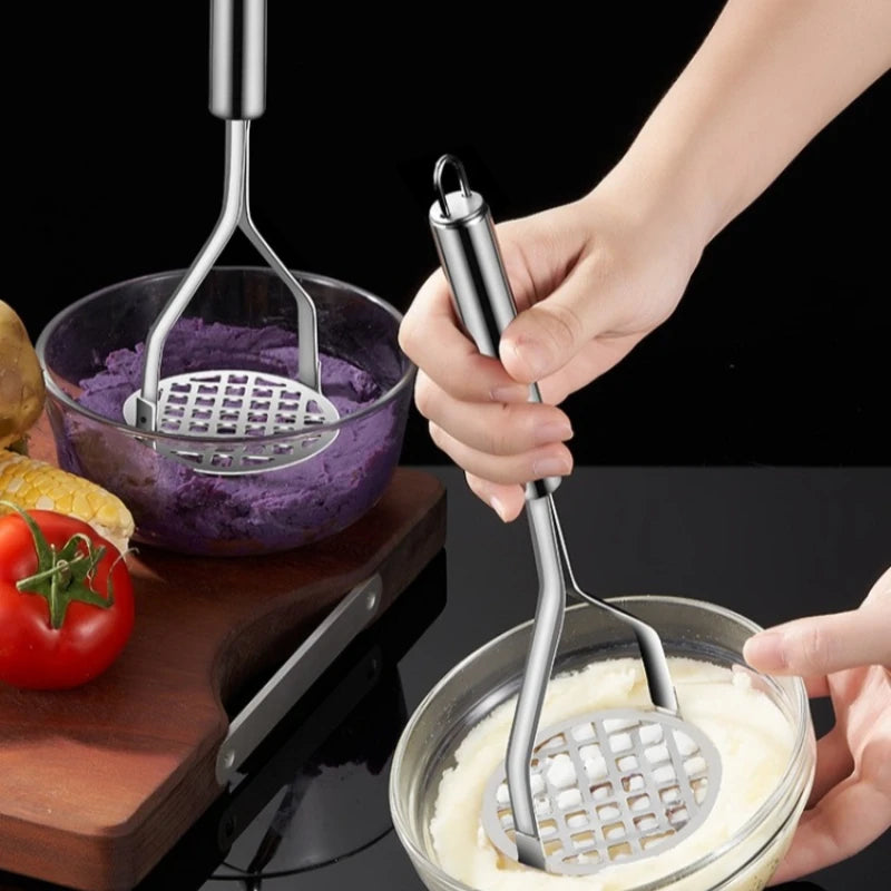 Stainless Steel Mesh Potato Masher – Kitchen Vegetable Tool Potato Masher Axl