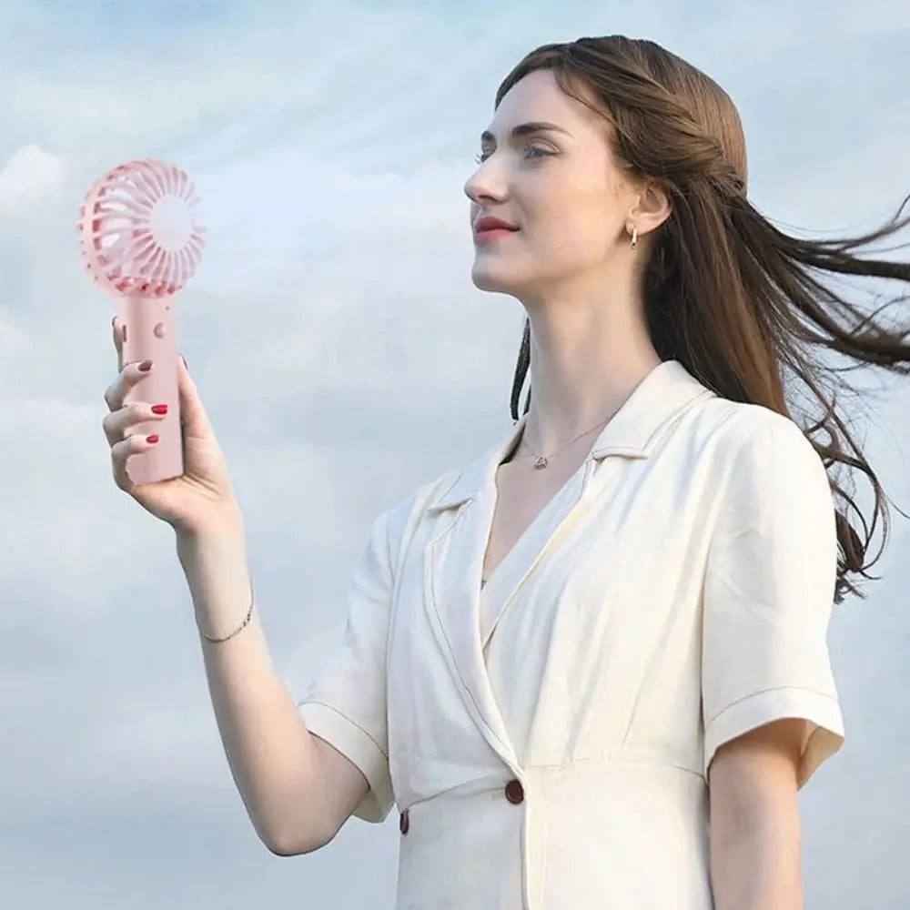 Portable USB Rechargeable Handheld Fan – Quiet & Compact Handheld Portable Fan Axl