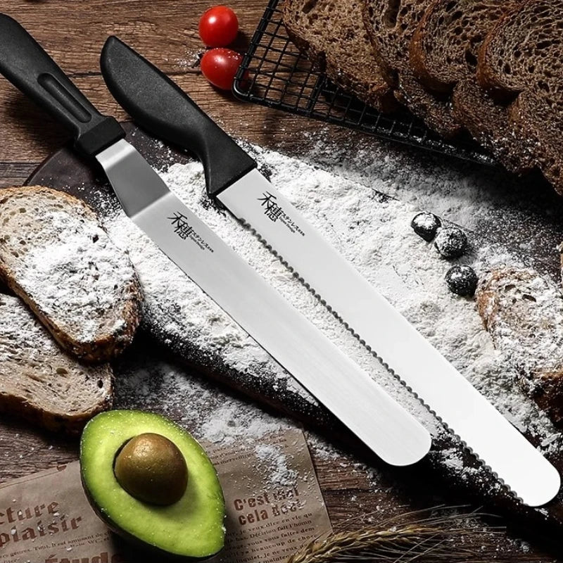 Serrated Bread Knife Stainless Steel – Cake & Sandwich Slicer Serrated Bread Knife Axl