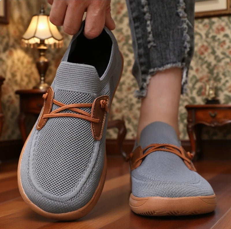 Women's Wide Toe Mesh Loafers – Barefoot Slip-On Sneakers Mesh Slip-On Loafers Axl