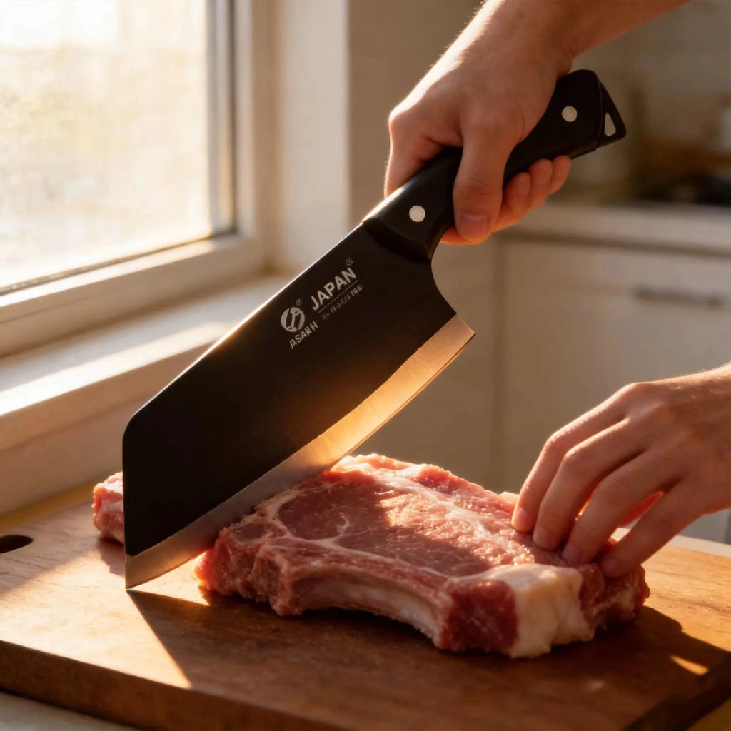 Stainless Steel Chinese Chef's Cleaver – Forged Kitchen Knife Kitchen Cleaver Knife Axl