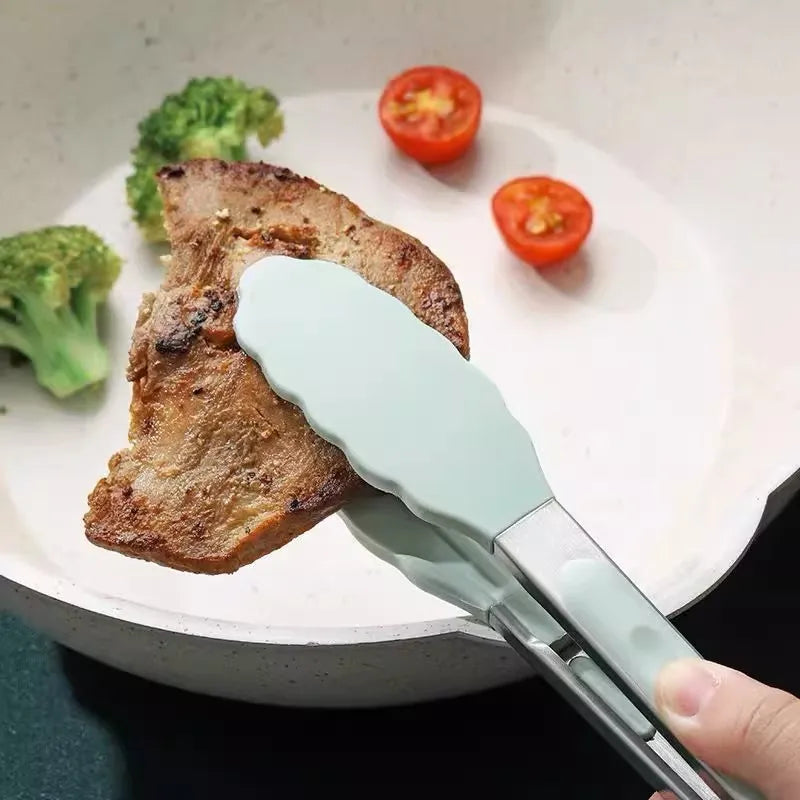 Silicone & Stainless Steel Kitchen Tongs – BBQ, Grill & Salad Kitchen Tongs Axl