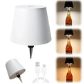 USB Rechargeable Bottle Table Lamp | Touch Control 3-Color LED LED Table Lamp Axl White