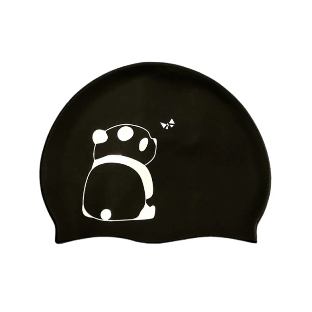Plus Size Silicone Swim Cap – Printed, Waterproof & Ear Guard Silicone Swim Cap Axl Panda