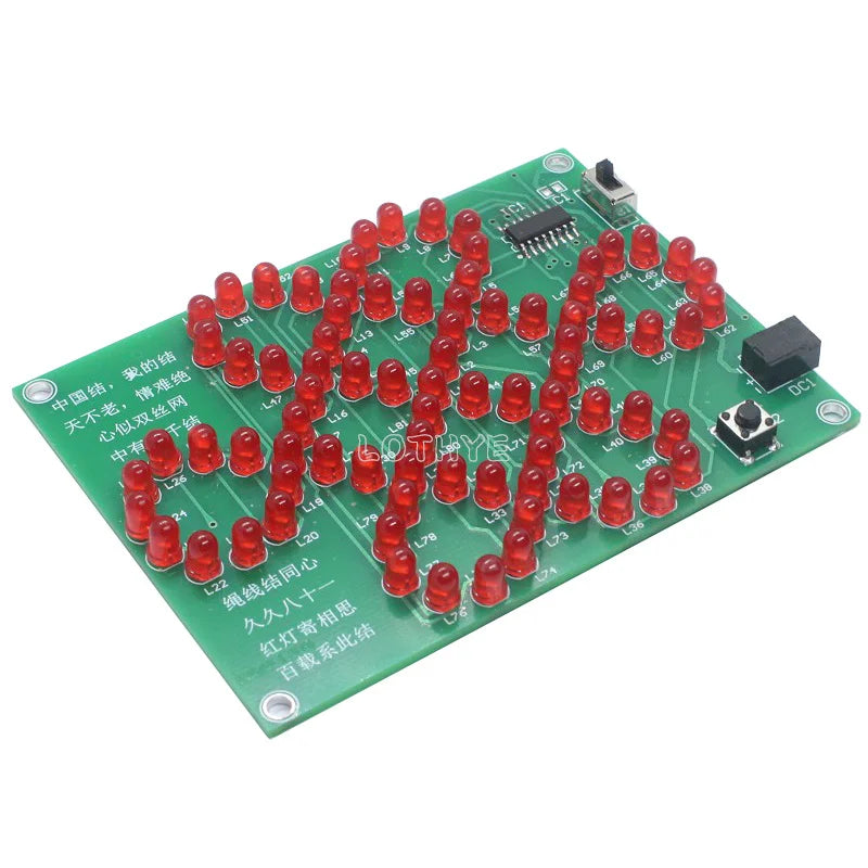 LED Chinese Knot DIY Soldering Kit – 81 LED 5V Circuit Board DIY Electronics Kit Axl