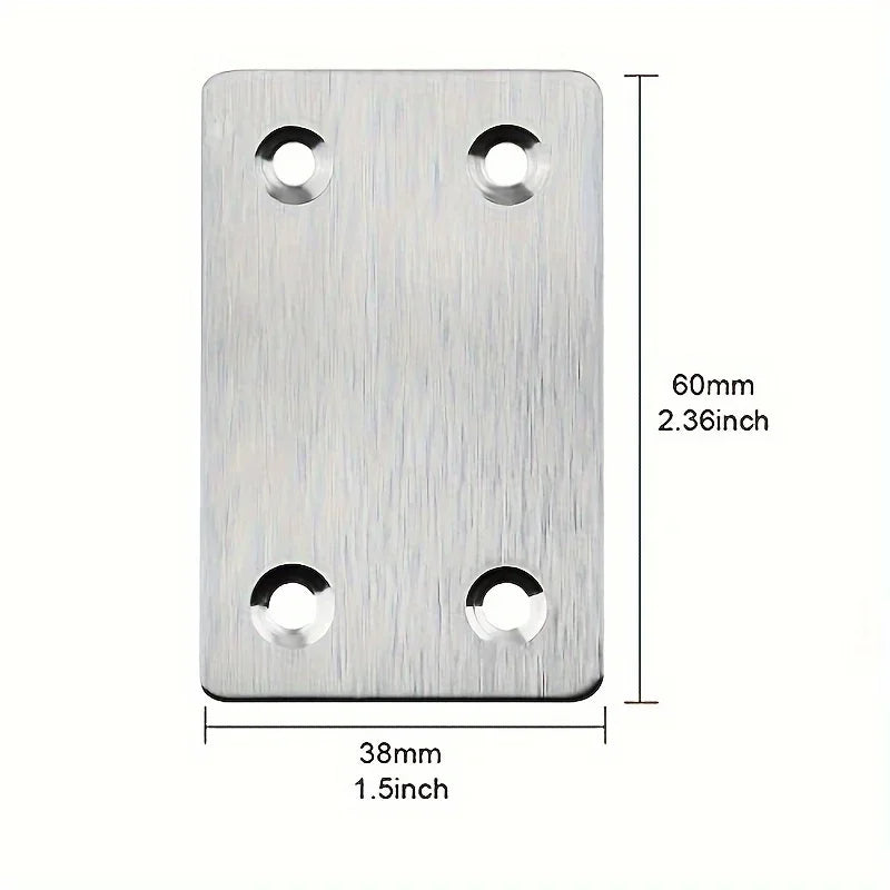 Flat Fixed-Angle Shelf Support Brackets with Screws – Silvery Shelf Support Brackets Axl