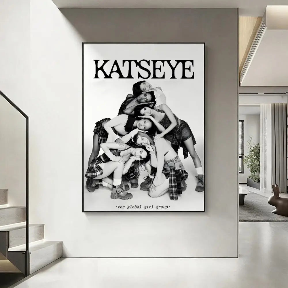 Katseye K-Pop HD Art Poster – Waterproof Sticky Wall Decor Wall Art Poster Axl White14 50X70cmNoframe