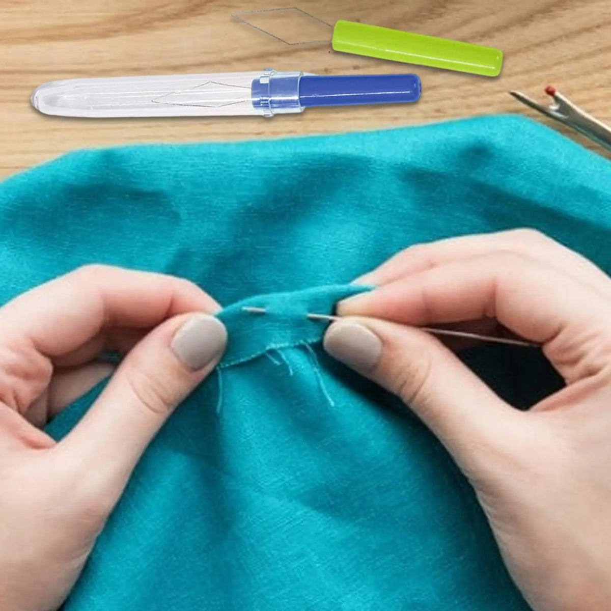 3-Pack Automatic Needle Threader with Cover | Sewing Tool Set Needle Threader Set Axl