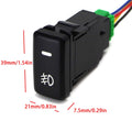 5-Pin LED Fog Light Push Button Switch with Wire for Honda Fog Light Switch Axl onesize