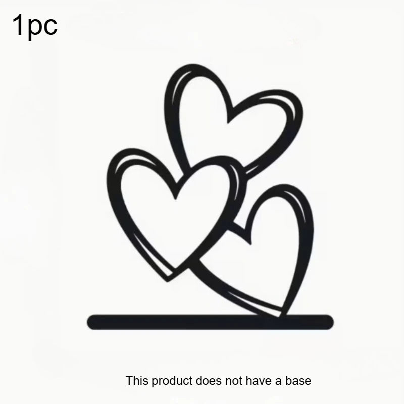 Heart Iron Love Ornament – Desktop & Coffee Table Home Decor Decorative Ornament Axl black-1pc