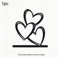 Heart Iron Love Ornament – Desktop & Coffee Table Home Decor Decorative Ornament Axl black-1pc