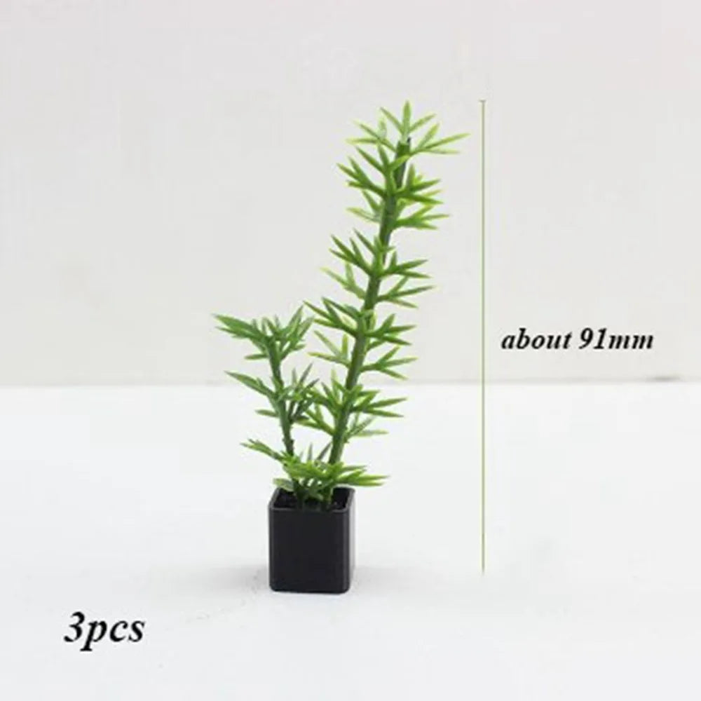 3-Pack 1:12 Dollhouse Miniature Potted Plants & Bonsai Decor Dollhouse Accessories Axl 10