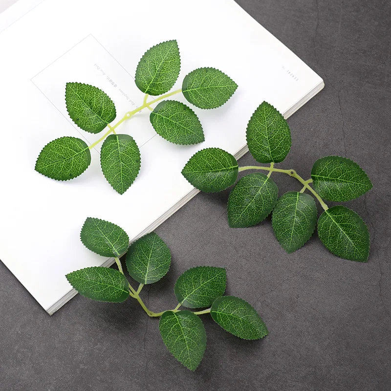 Artificial Rose Leaves Silk Greenery for DIY Crafts 10/30/50 Pcs Artificial Floral Leaves Axl