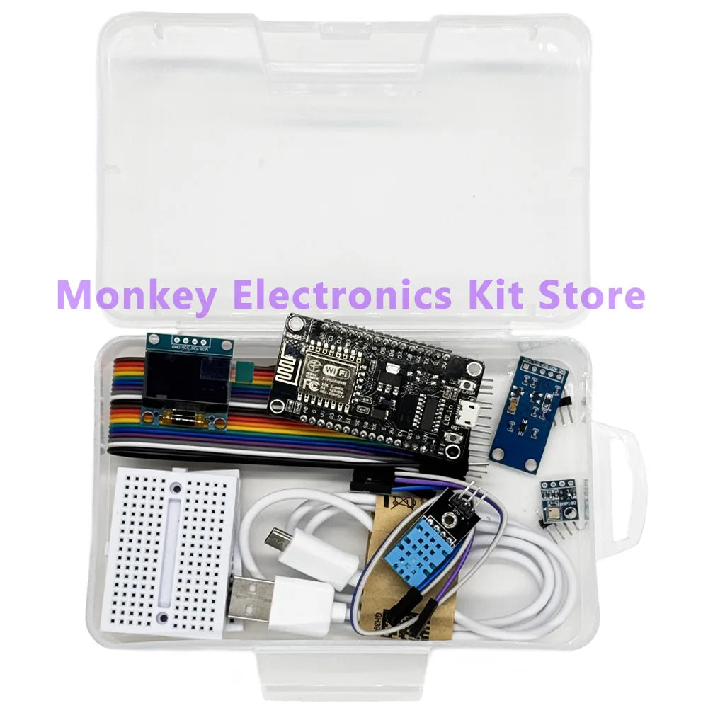 ESP8266 Weather Station Kit – OLED, DHT11, BMP180 & More Electronics Learning Kit Axl