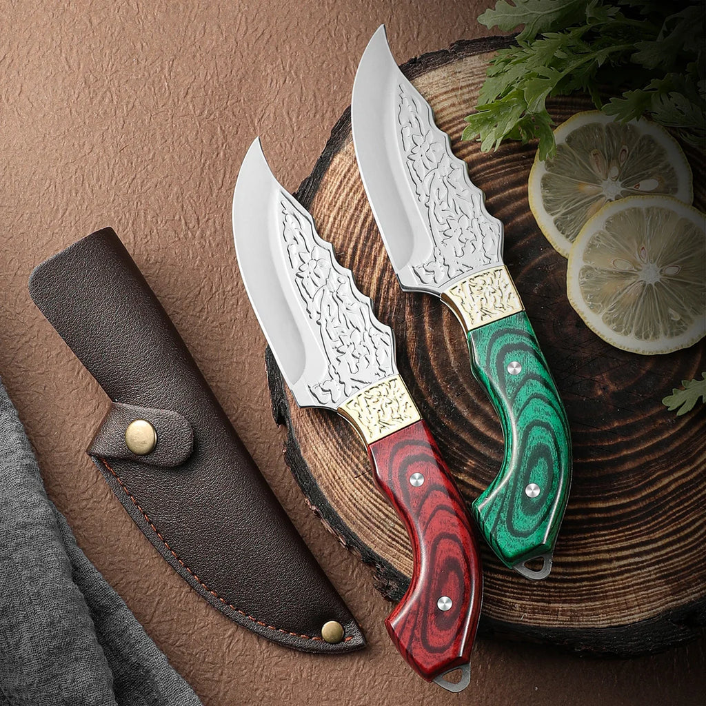 SHENJIU Professional Kitchen Knife with Sheath | Stainless Steel Kitchen Knife Axl