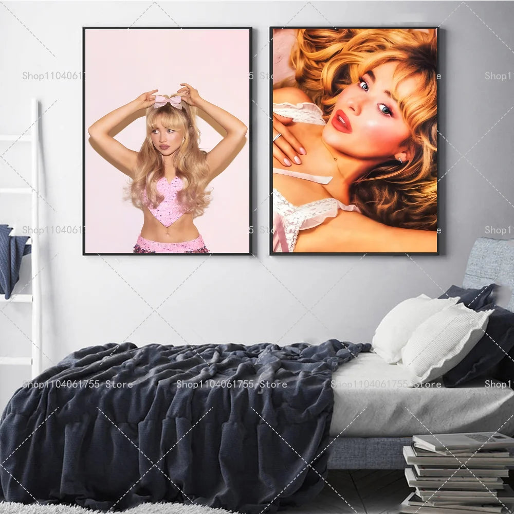 Sabrina Carpenter Poster – Self-Adhesive Waterproof Wall Sticker Wall Art Poster Axl