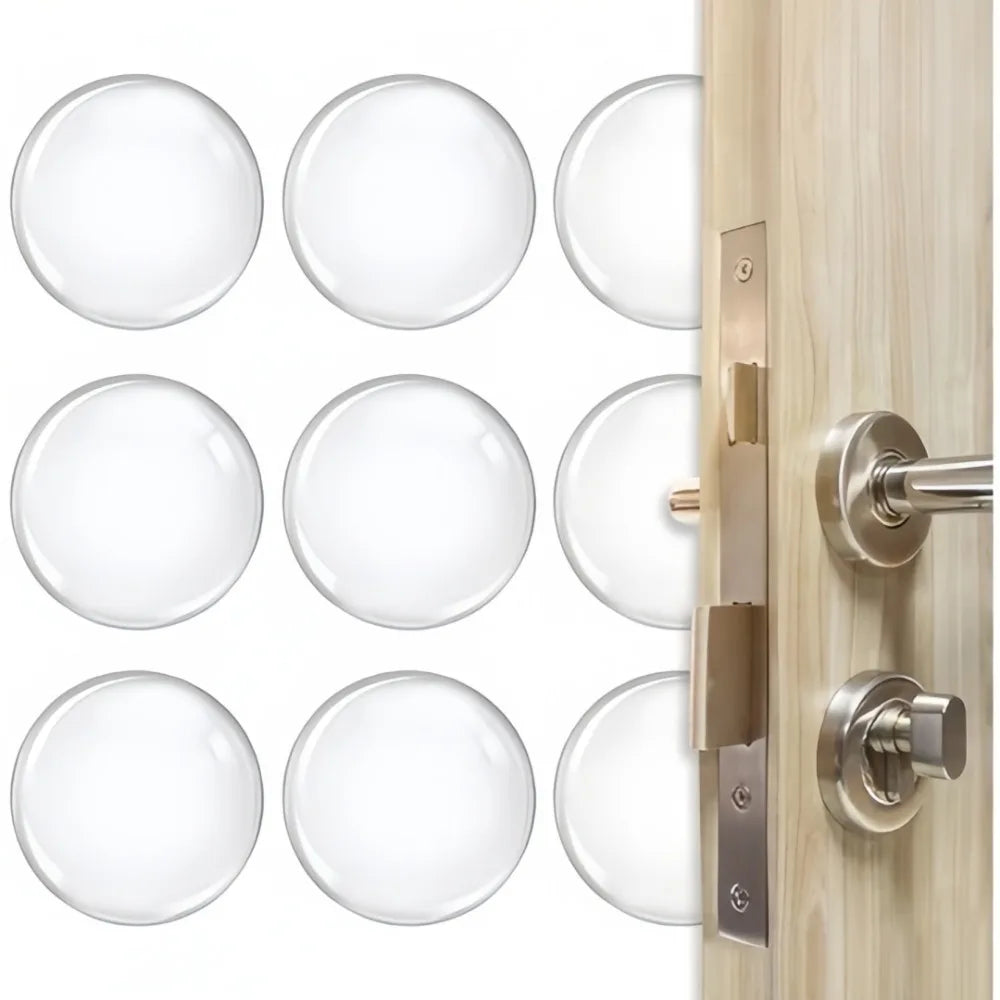 6-Pack Clear PU Door Knob Wall Shield Bumper Protectors Door Wall Protector Axl