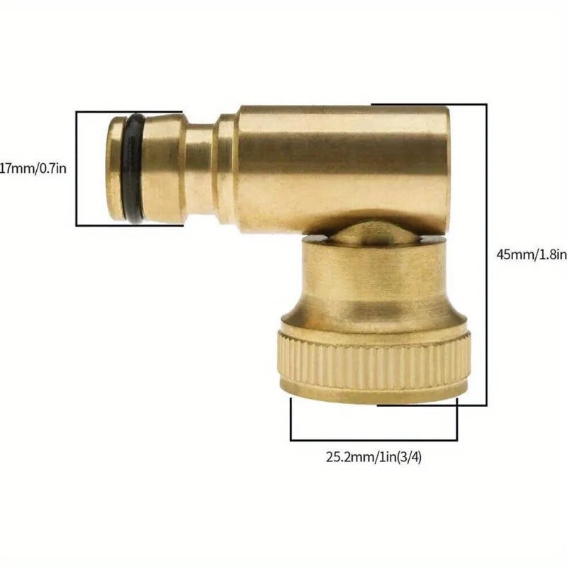 Brass Swivel Elbow Quick Connector – 3/4in BSP Female Hose Reel Hose Swivel Connector Axl Brass