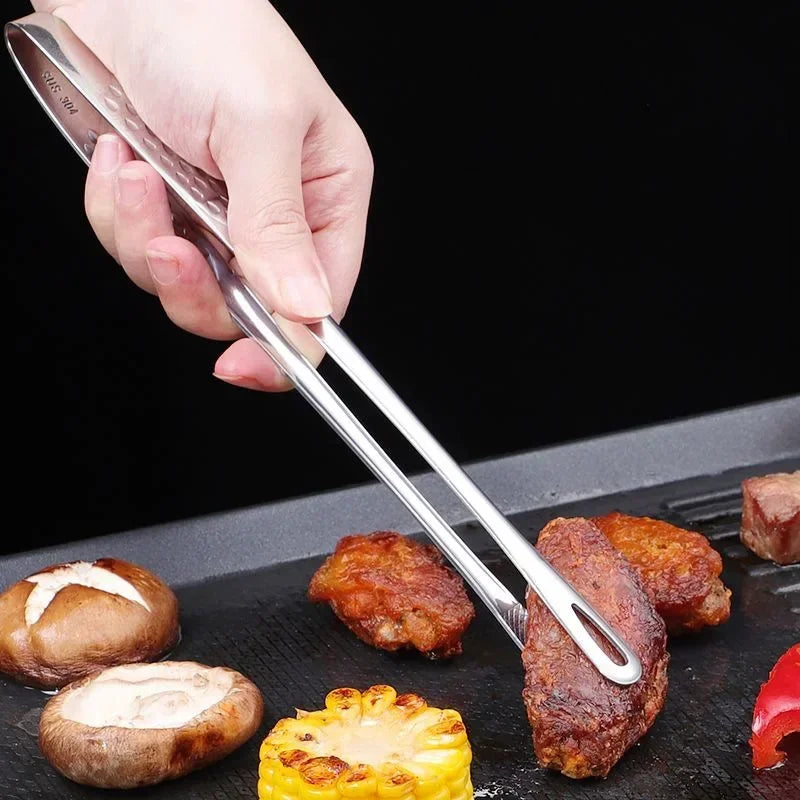 304 Stainless Steel BBQ Tongs | Korean Grill Food Clip BBQ Kitchen Tongs Axl
