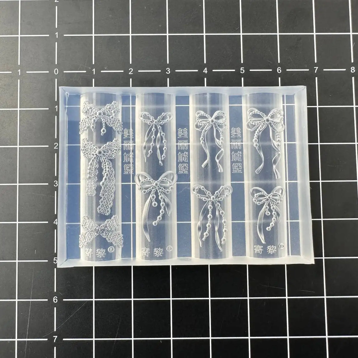3D Silicone Nail Art Mold – Bowknot Flower Heart Lace DIY Nail Art Mold Axl A5