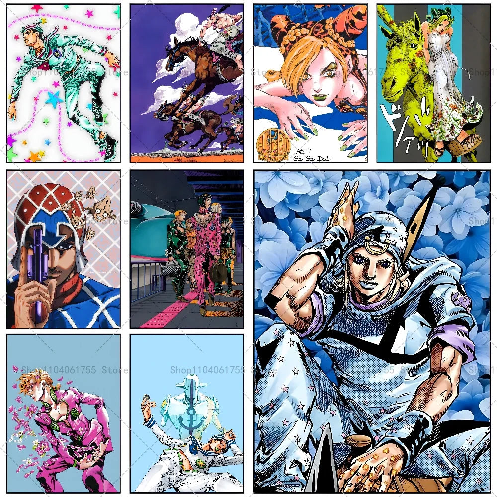 JoJo's Bizarre Adventure Anime Poster – Waterproof Wall Art Anime Wall Poster Axl