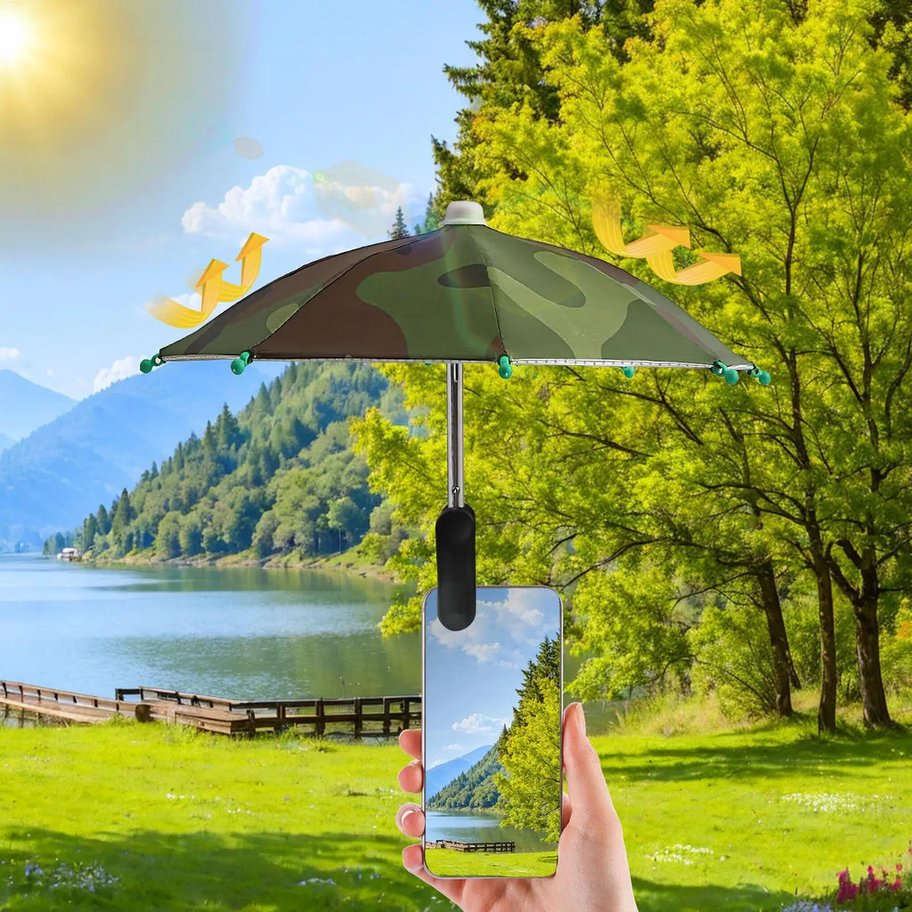 Phone Umbrella Sunshade Clip – UV & Glare Shield for Outdoors Phone Sunshade Clip Axl