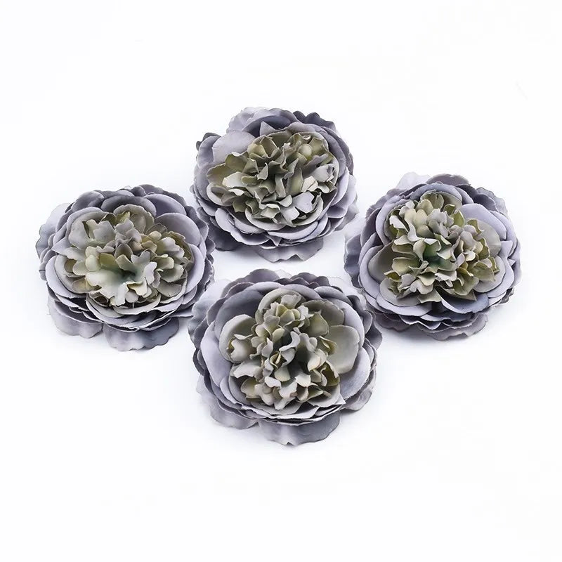 Silk Peony Artificial Flower Heads 5/10 Pcs – Wedding & Home Decor Artificial Silk Flowers Axl 6 10pieces
