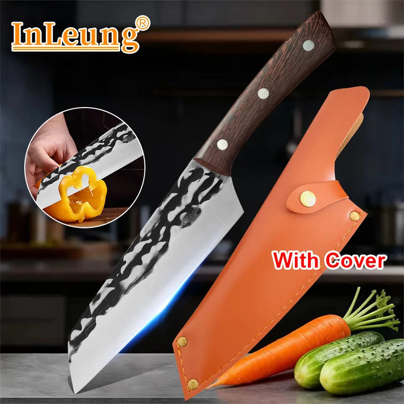InLeung Meat Cleaver – Sharp Stainless Steel Kitchen Knife Meat Cleaver Knife Axl
