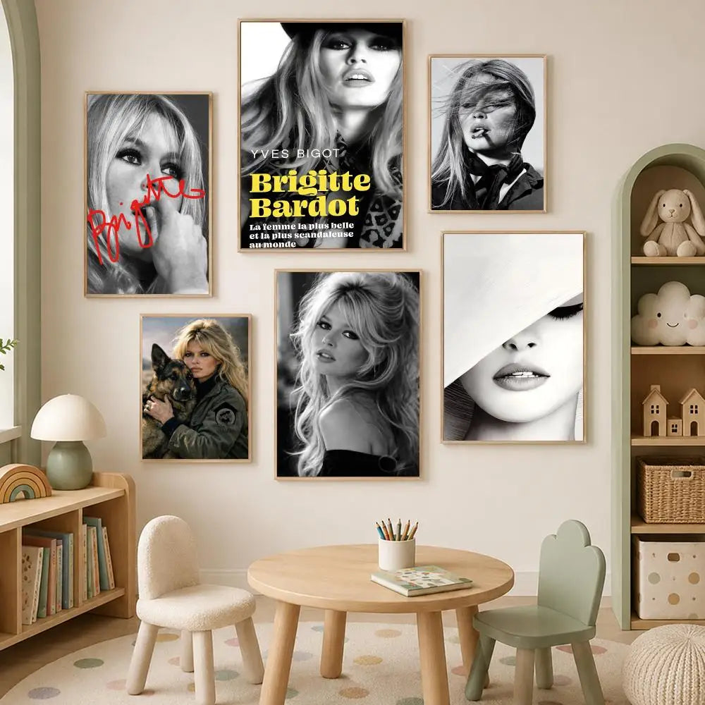Brigitte Bardot Self-Stick HD PVC Wall Art Poster – Waterproof Wall Art Poster Axl