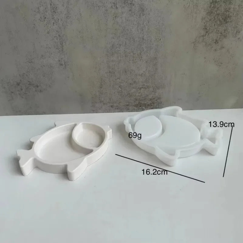 Silicone Mold Set – Owl, Heart, Fish & Clover | Resin & Concrete Silicone Craft Mold Axl
