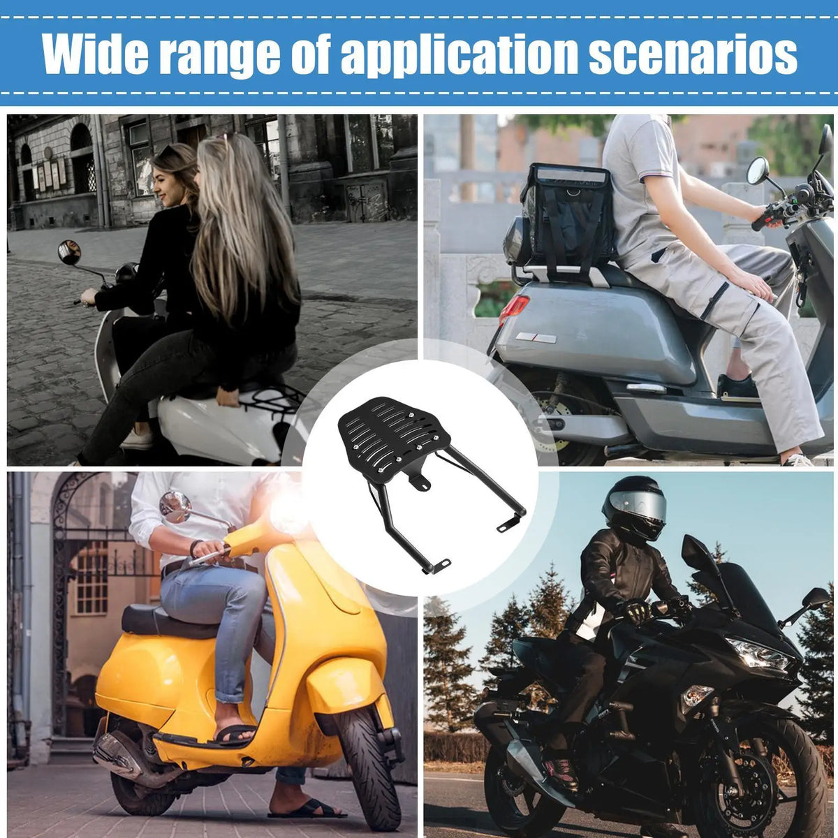 Adjustable Motorcycle Tour Pack Luggage Rack – Stainless Steel Motorcycle Luggage Rack Axl