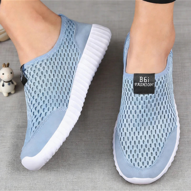 Women's Slip-On Mesh Sneakers – Lightweight Breathable Walking Shoes Women's Mesh Sneakers Axl
