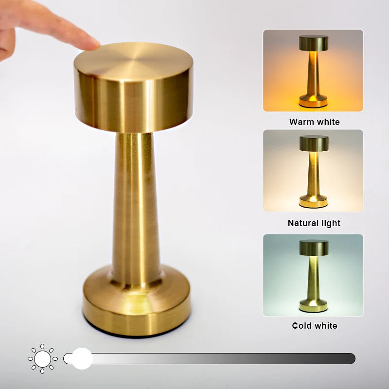 USB Rechargeable Touch LED Desk Lamp – 3-Color Mood Light LED Table Lamp Axl