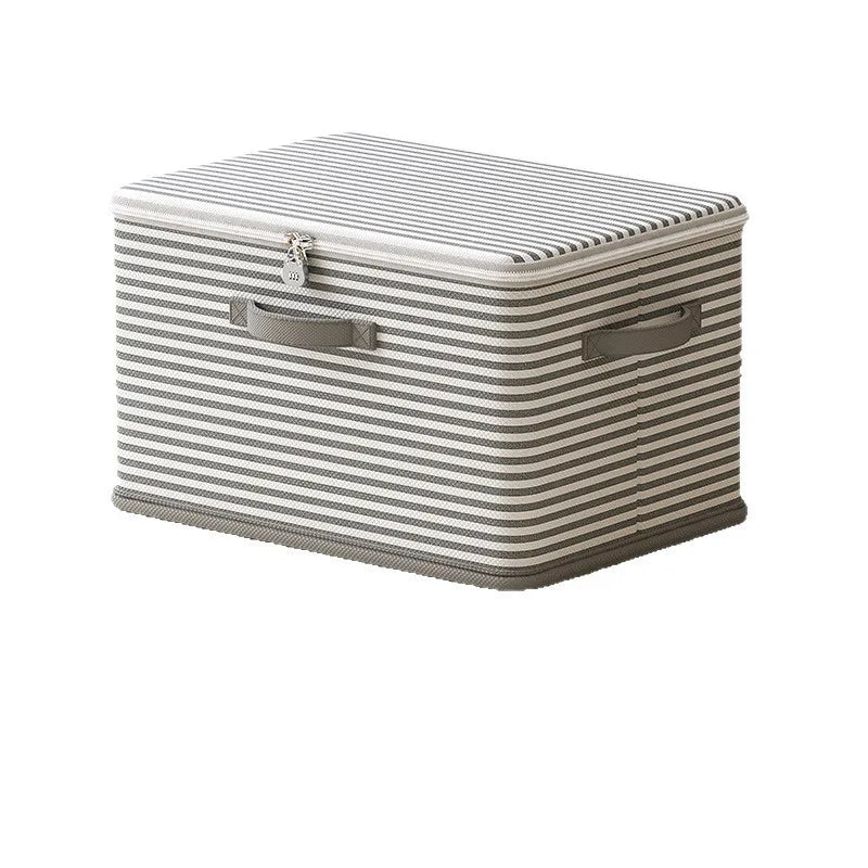 Lockable Foldable Storage Box with Lid – Non-Woven Organizer Foldable Storage Box Axl
