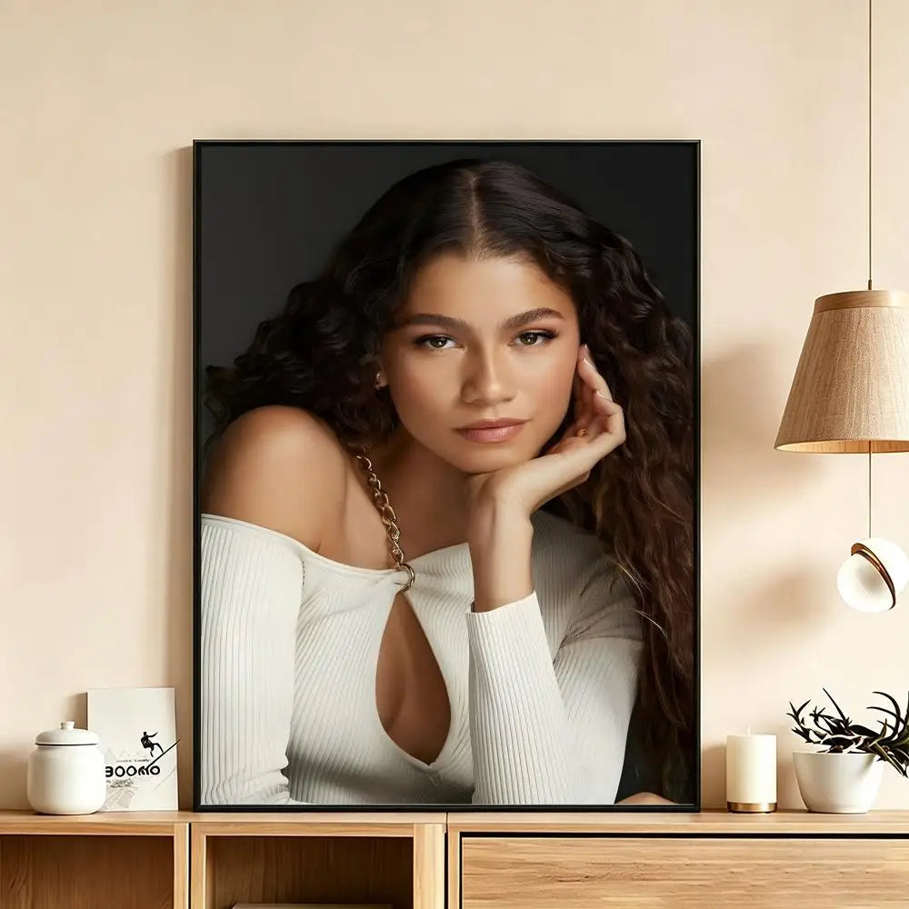 Zendaya HD Poster – Waterproof Sticky Wall Art Home Decor Wall Art Poster Axl White2 15X20cmNoframe