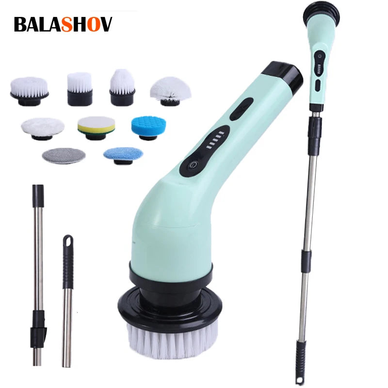 BALASHOV 9-in-1 Electric Spin Scrubber | Kitchen & Bathroom Electric Spin Scrubber Axl