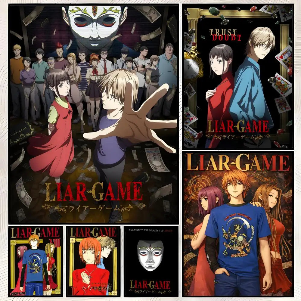 Liar Game Poster Self-Stick HD PVC Waterproof Wall Art Decor Wall Art Poster Axl