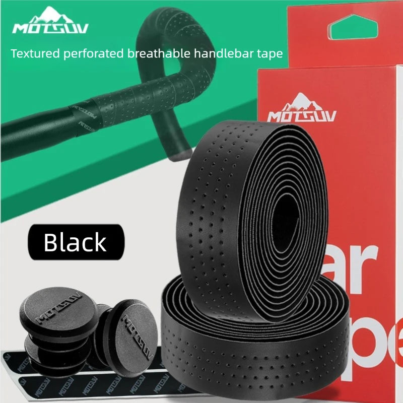 Rubber Bike Handlebar Tape – Perforated Non-Slip Road Cycling Handlebar Tape Axl