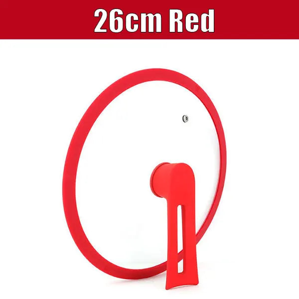 Universal Tempered Glass Pan Lid 24–32cm | Silicone Rim Replacement Pan Lid Axl 26cm Red