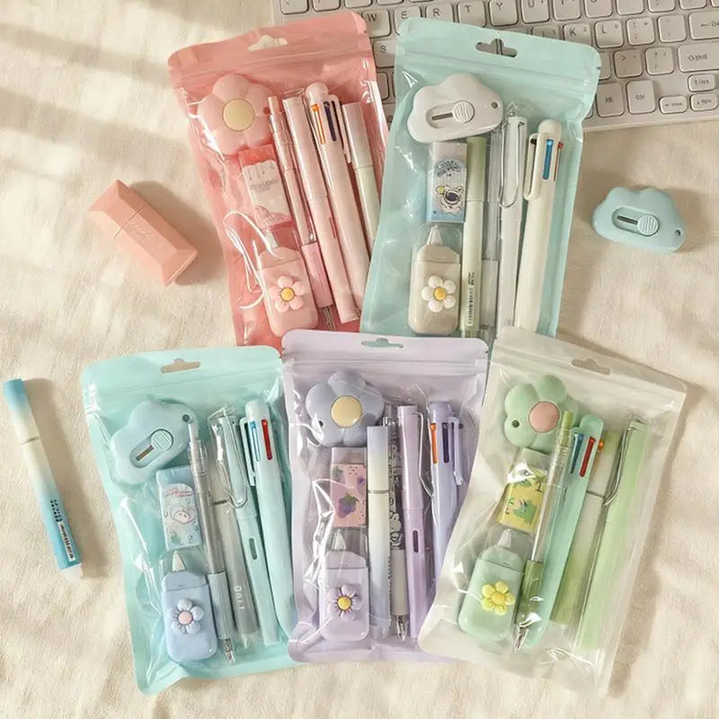 7-Piece Gel Pen Stationery Set – Student & Office Writing Kit Gel Pen Set Axl