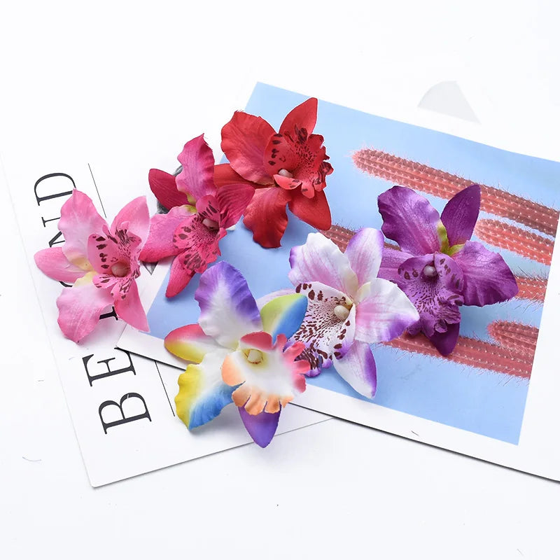 50/100 Pcs Silk Butterfly Orchid Artificial Flowers for Wedding Artificial Flowers Axl