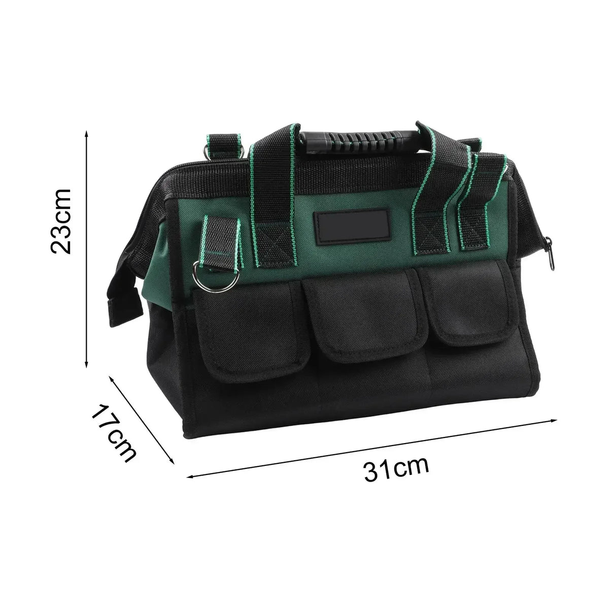 16" Heavy Duty Wide Mouth Tool Bag – Electrician Canvas Tote Tool Bag Organizer Axl