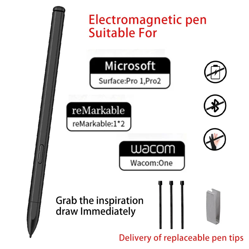 JAOUCAM Electromagnetic Stylus Pen – No Bluetooth Needed Electromagnetic Stylus Pen Axl black