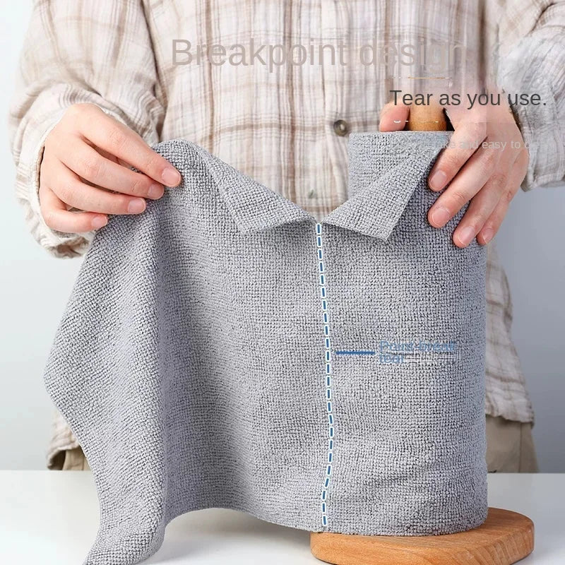 20-Sheet Microfiber Dishcloth Roll – Double-Sided Kitchen Cloth Microfiber Cleaning Cloth Axl