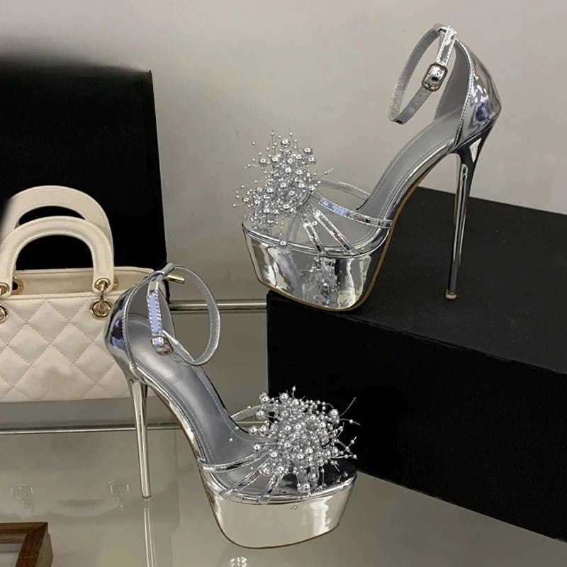 Women's Diamond High Heel Sandals – Wedding & Party Stiletto High Heel Sandals Axl