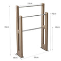 Luxury 3-Layer Freestanding Towel Rack – Leather & Steel Freestanding Towel Rack Axl Coffee Color