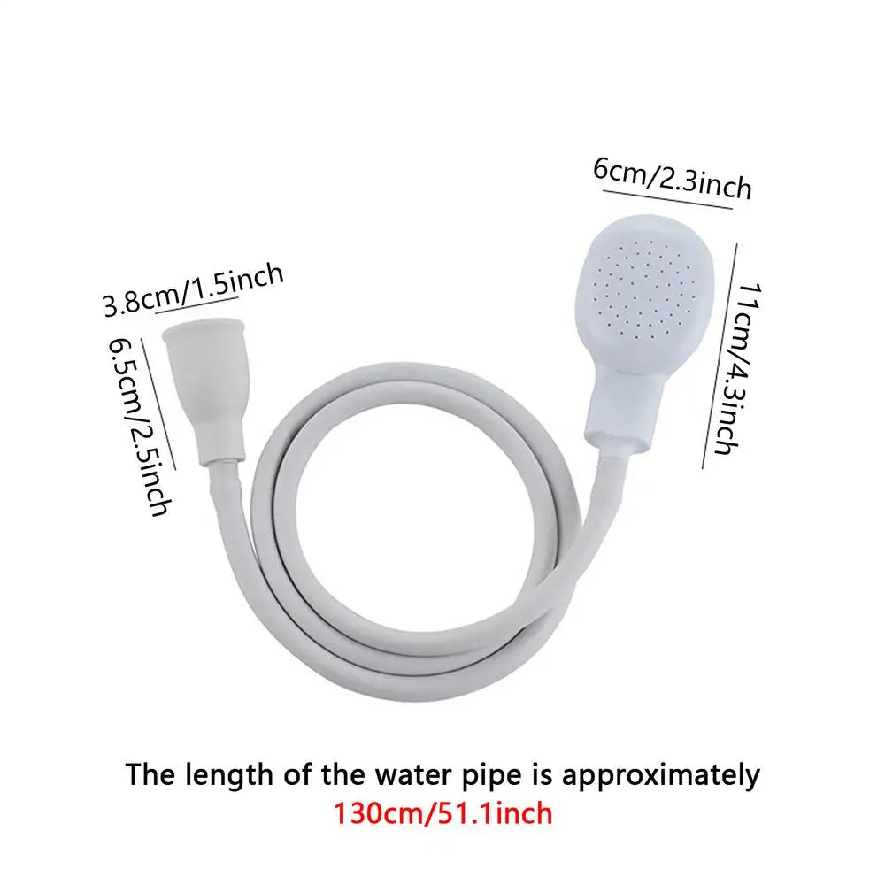 Pet Shower Sprayer – Faucet Hose Attachment for Dogs & Cats Pet Shower Sprayer Axl White