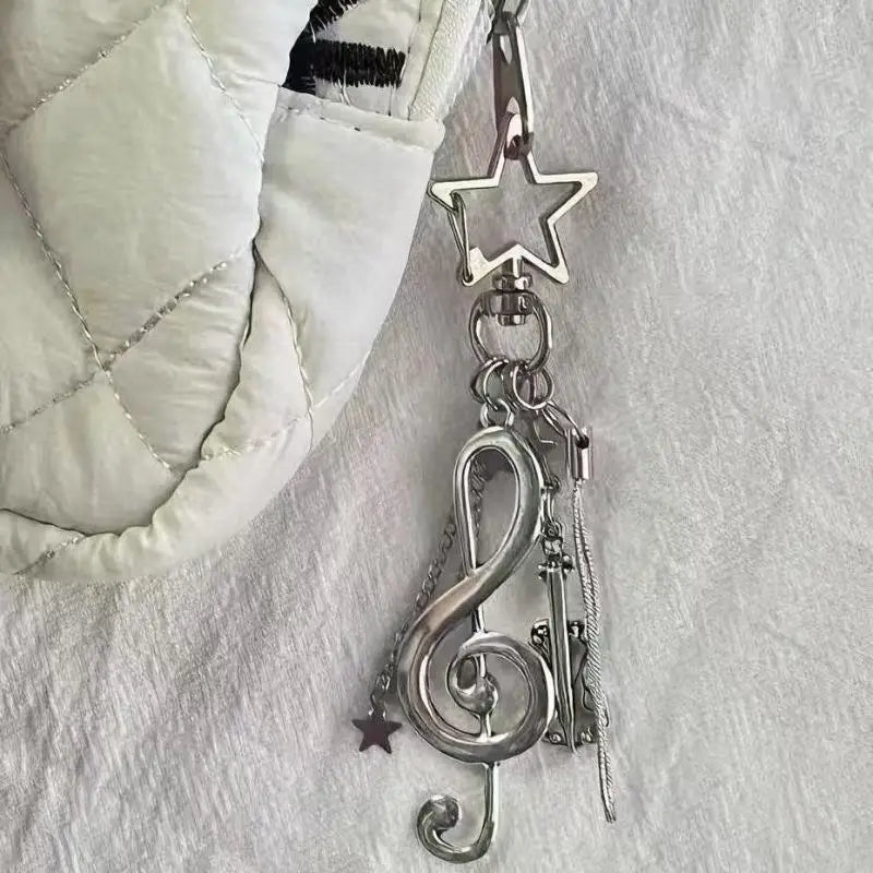 Y2K Musical Notes Guitar Keychain – Bag Charm & Pendant Keychain Bag Charm Axl
