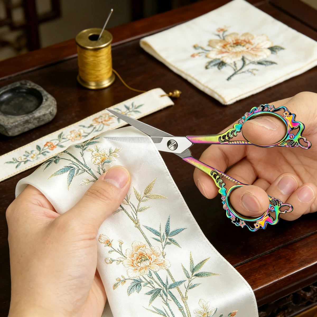 Premium Handmade Embroidery & Tailor Scissors – Stainless Steel Embroidery Scissors Set Axl