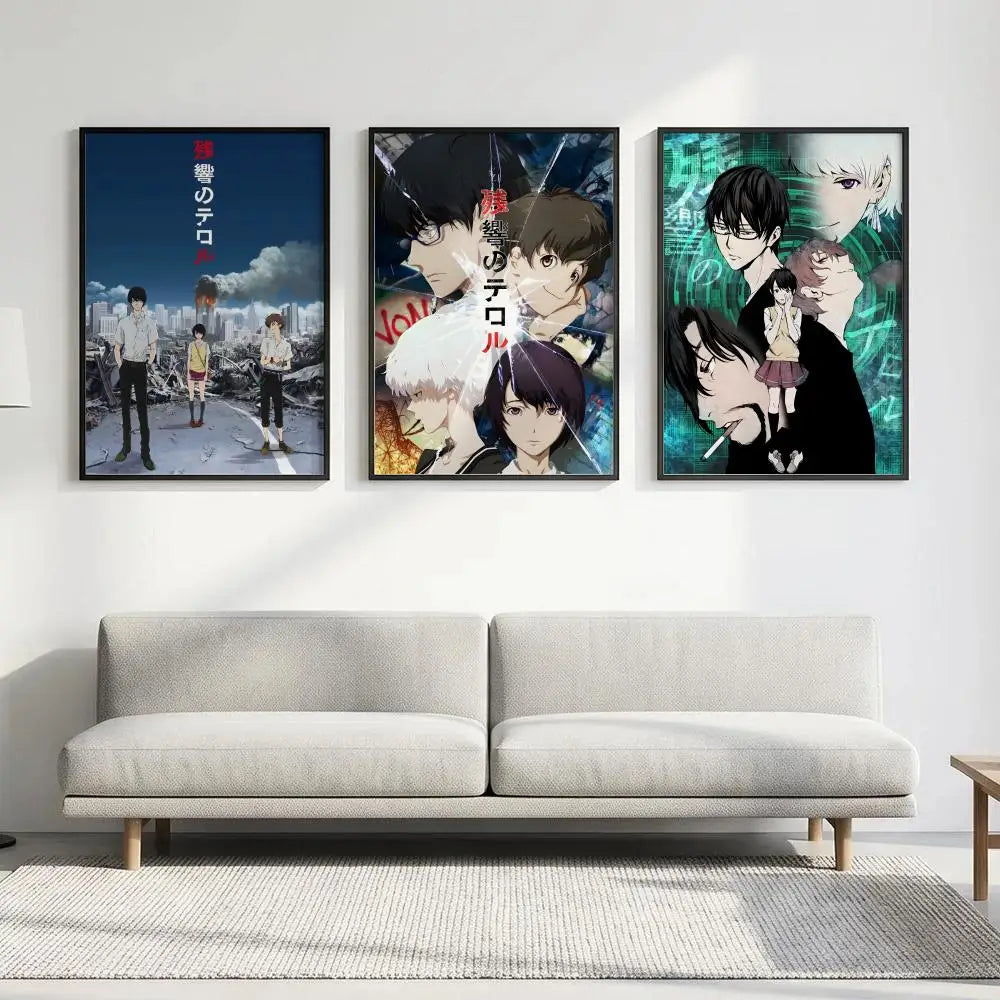 Zankyou no Terror Anime Poster – HD Waterproof Wall Art Decor Anime Wall Poster Axl